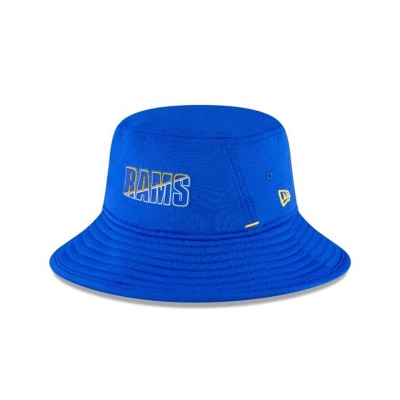 Sapca New Era Los Angeles Rams NFL Official Summer Sideline Stretch Bucket Hat - Albastri